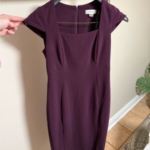 Calvin Klein Deep Purple Midi Dress